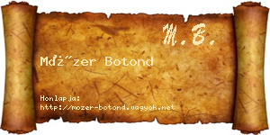 Mózer Botond névjegykártya